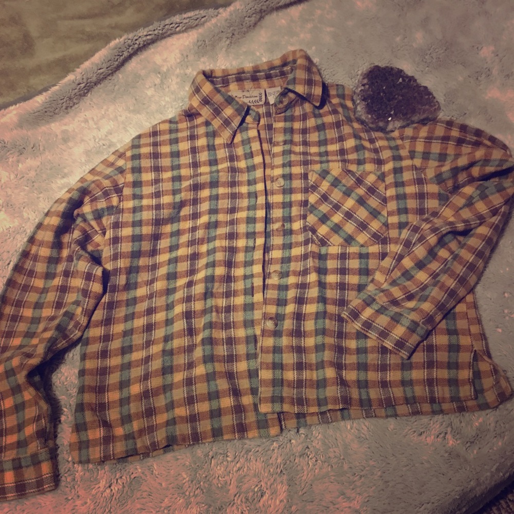 Vintage lumberjack cropped flannel